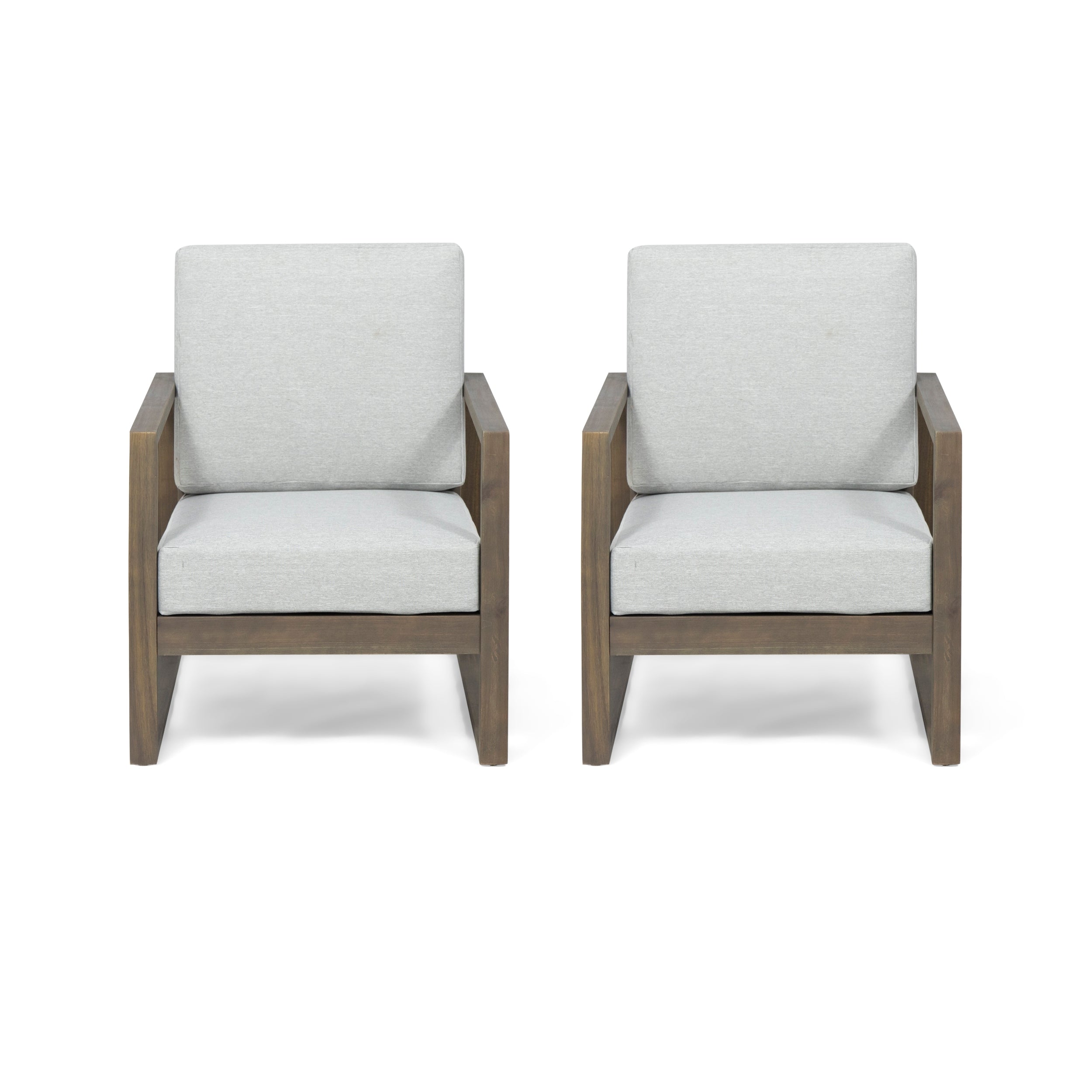 Fauteuils club d'extérieur en bois belge (lot de 2) par Christopher Knight Home