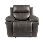 Fauteuil inclinable électrique double Ben, appui-tête réglable, similicuir gris
