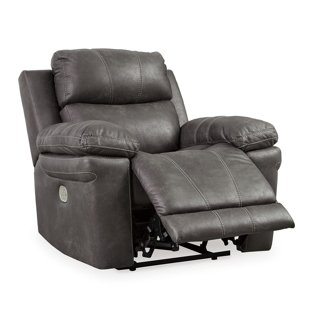 Fauteuil inclinable électrique double Ben, appui-tête réglable, similicuir gris