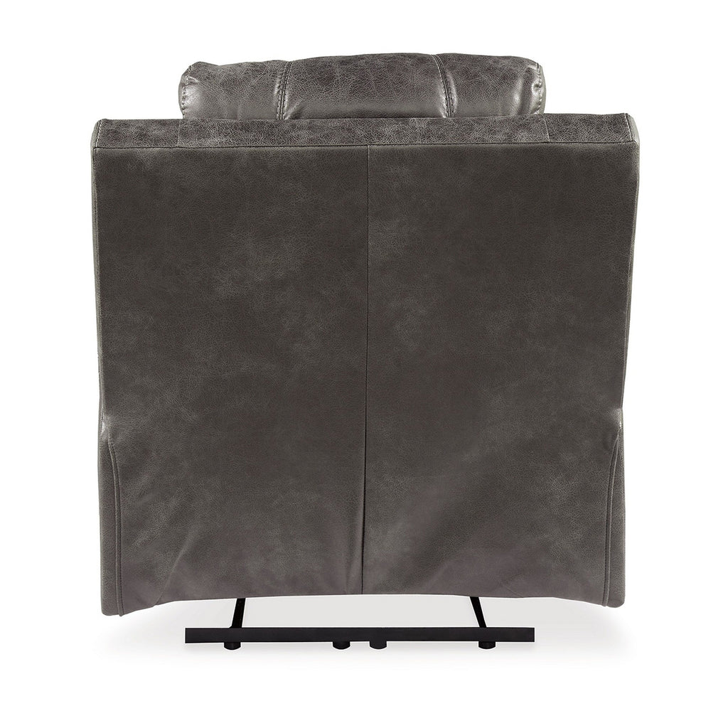 Fauteuil inclinable électrique double Ben, appui-tête réglable, similicuir gris