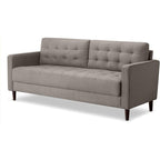 Canapé Benton, coussins capitonnés, montage facile et sans outils, gris pierre