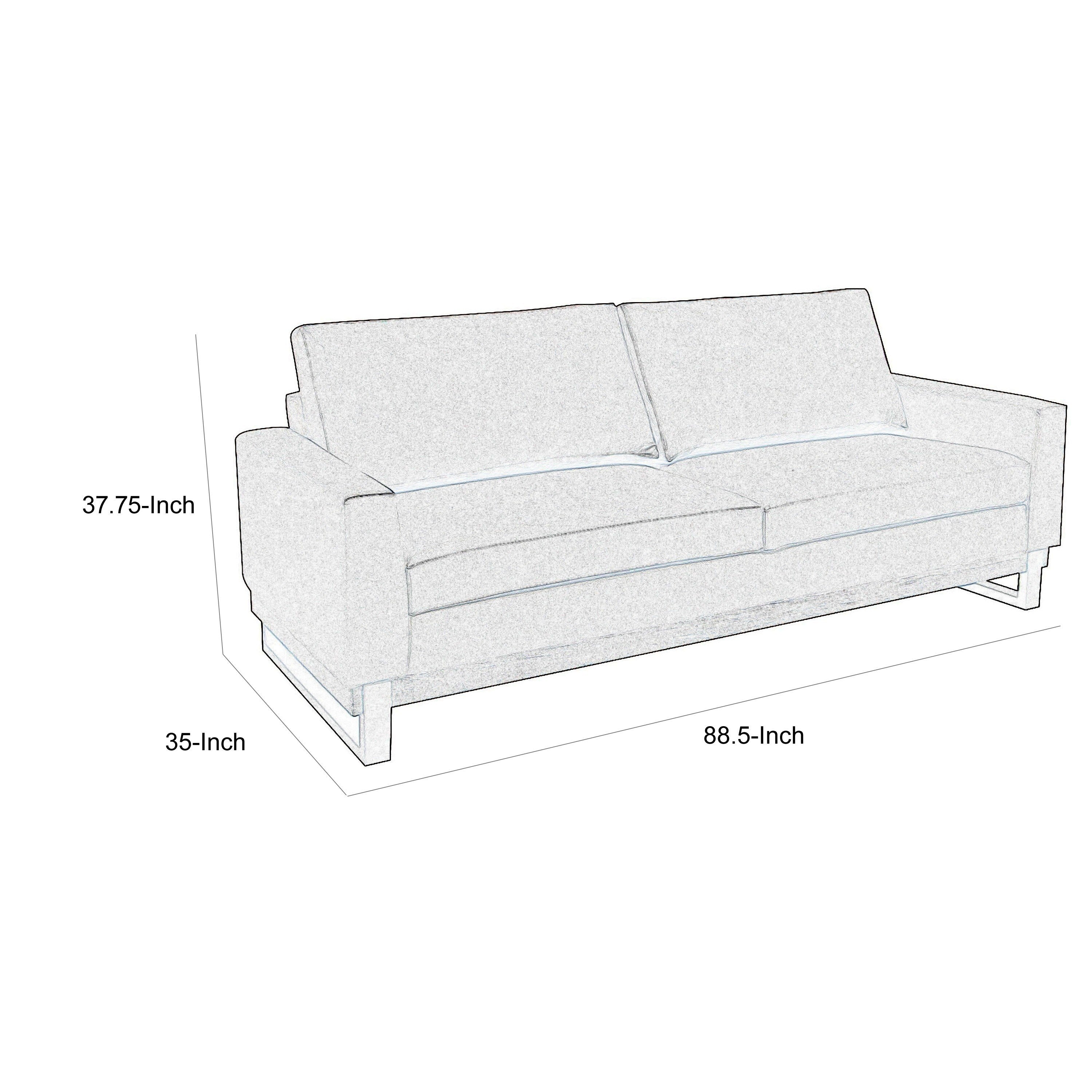 Canapé Berry, similicuir marron chocolat, mousse, pin massif, 226 cm