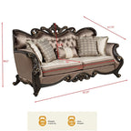 Canapé traditionnel Truvare Sandy Desert Espresso de Master Furniture avec accents dorés