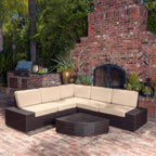 Ensemble de canapés d'extérieur en osier Best Sail Bridge 6 pièces par Havenside Home