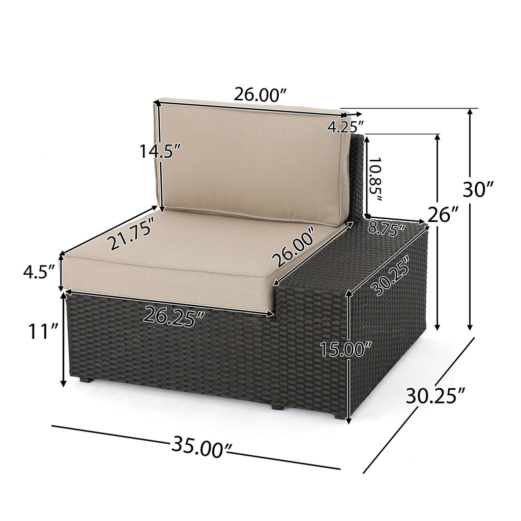 Ensemble de canapés d'extérieur en osier Best Sail Bridge 6 pièces par Havenside Home