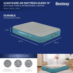 Matelas gonflable Bestway AlwayzAire 14 avec pompe rechargeable, Queen