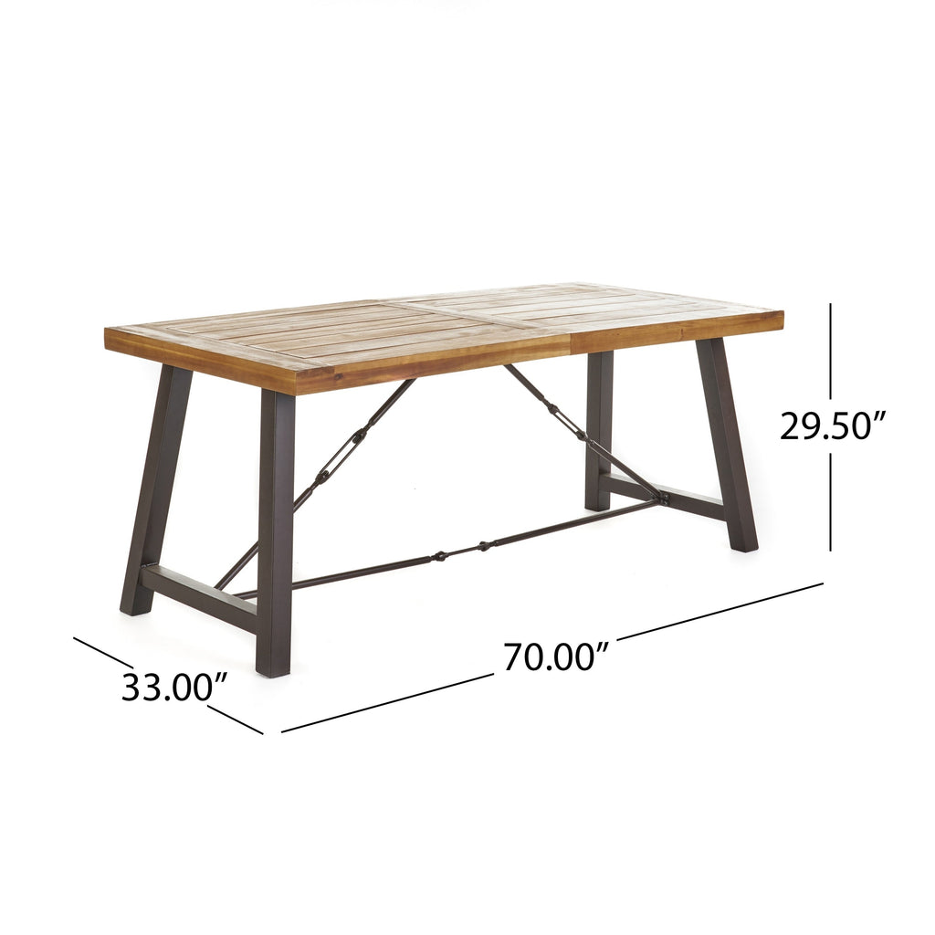 Ensemble de salle à manger d'extérieur en bois Betsys 6 pièces par Christopher Knight Home