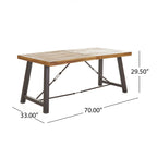 Ensemble de salle à manger d'extérieur en bois Betsys 6 pièces par Christopher Knight Home