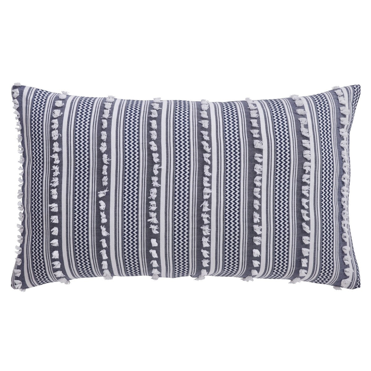 Parure de couette Angelique Better Trends 100 % coton touffeté doux en peluche chenille élégante à rayures lavable en machine et sèche-linge