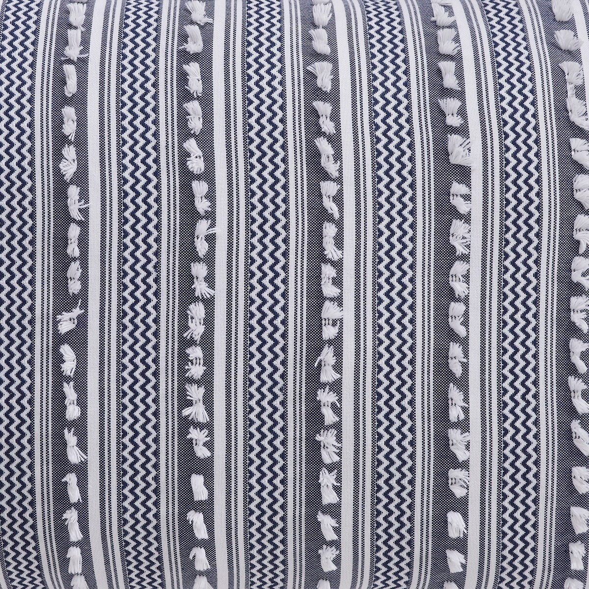 Parure de couette Angelique Better Trends 100 % coton touffeté doux en peluche chenille élégante à rayures lavable en machine et sèche-linge