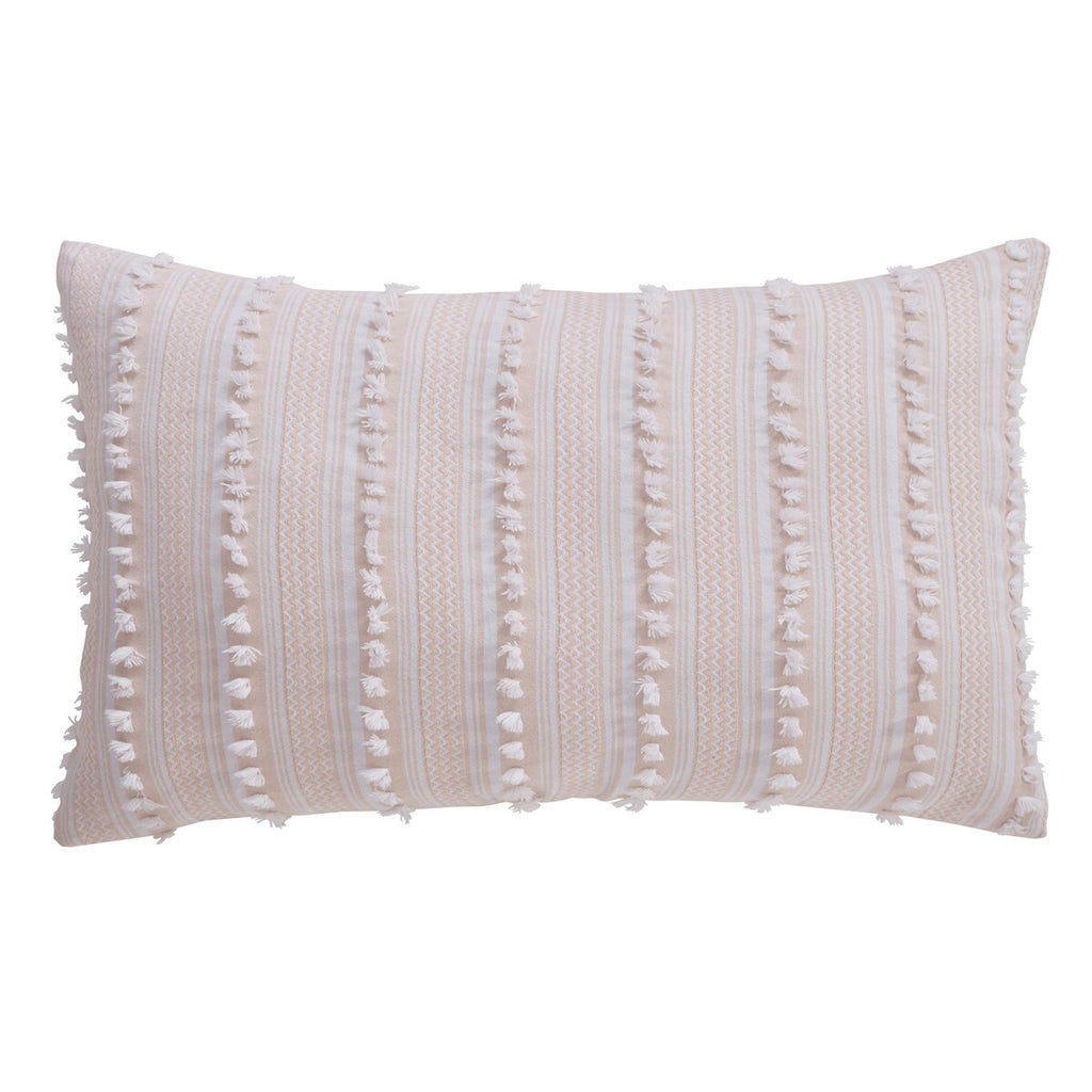 Parure de couette Angelique Better Trends 100 % coton touffeté doux en peluche chenille élégante à rayures lavable en machine et sèche-linge