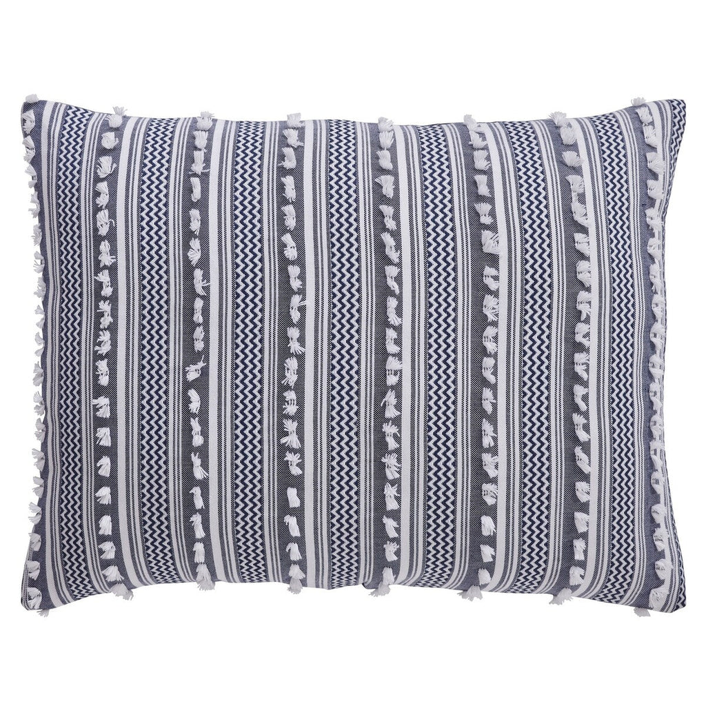 Parure de couette Angelique Better Trends 100 % coton touffeté doux en peluche chenille élégante à rayures lavable en machine et sèche-linge