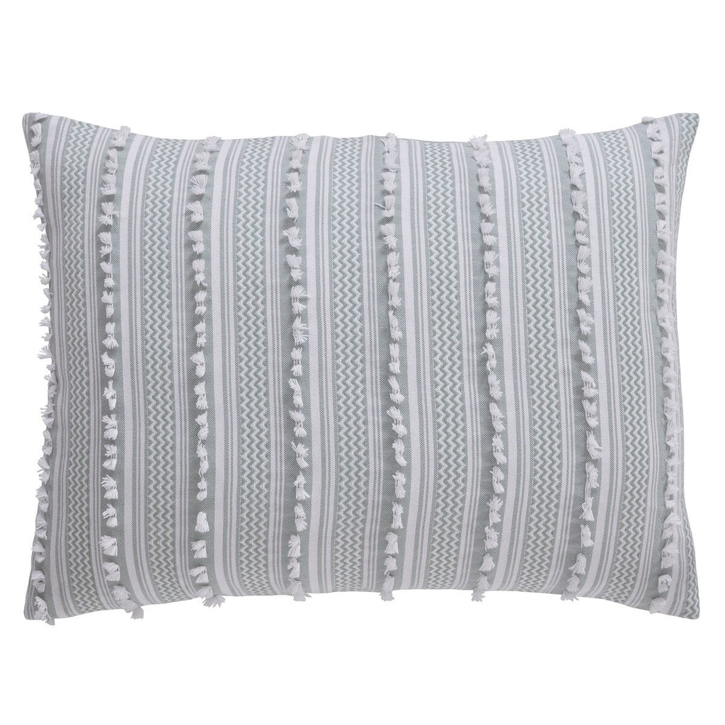 Parure de couette Angelique Better Trends 100 % coton touffeté doux en peluche chenille élégante à rayures lavable en machine et sèche-linge