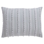 Parure de couette Angelique Better Trends 100 % coton touffeté doux en peluche chenille élégante à rayures lavable en machine et sèche-linge