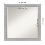 Miroir mural biseauté pour salle de bain - Cadre en nickel brossé Vista