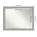 Miroir mural biseauté pour salle de bain - Cadre en nickel brossé Vista
