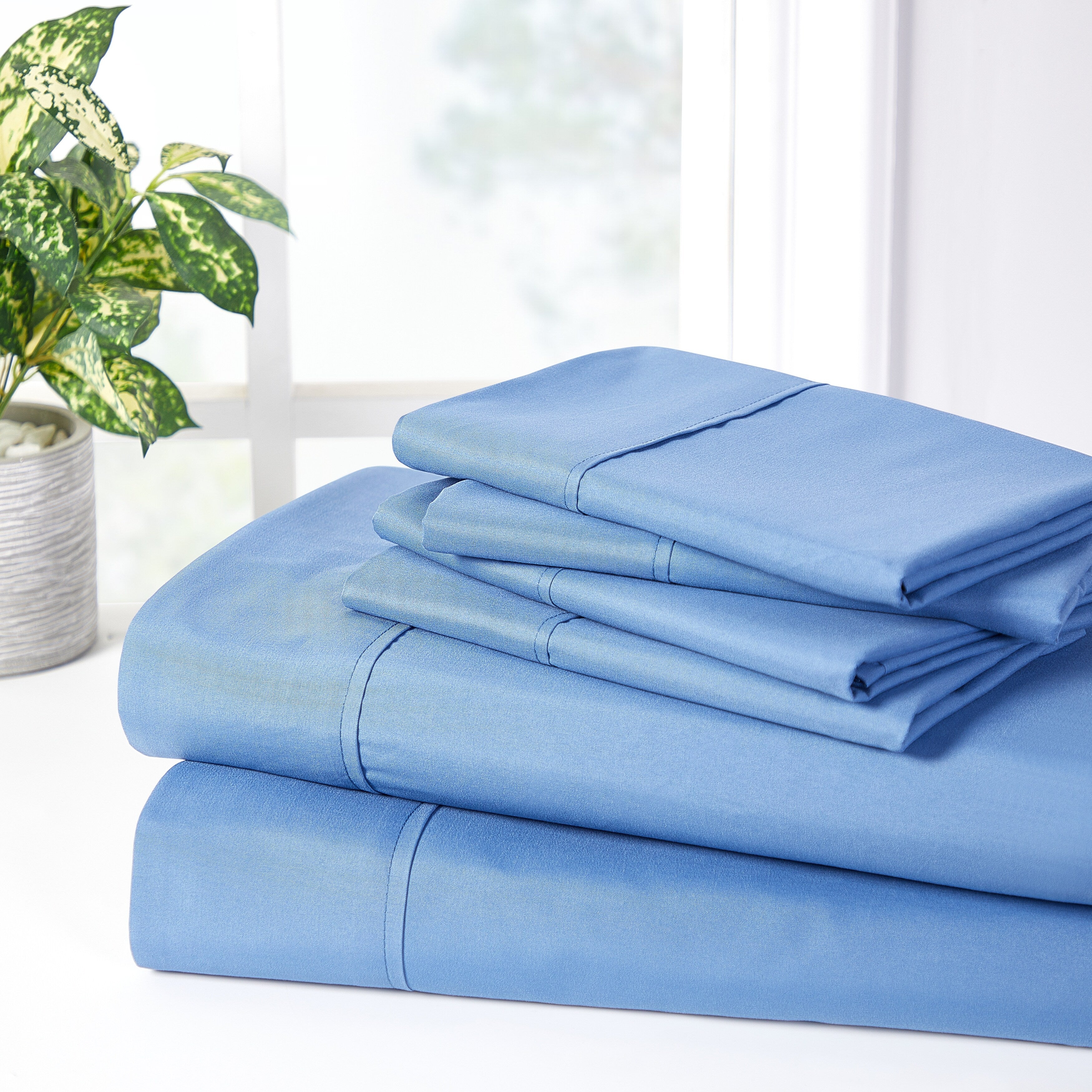 Ensemble de draps Bibb Home 2000 pièces en rayonne de bambou, 6 pièces