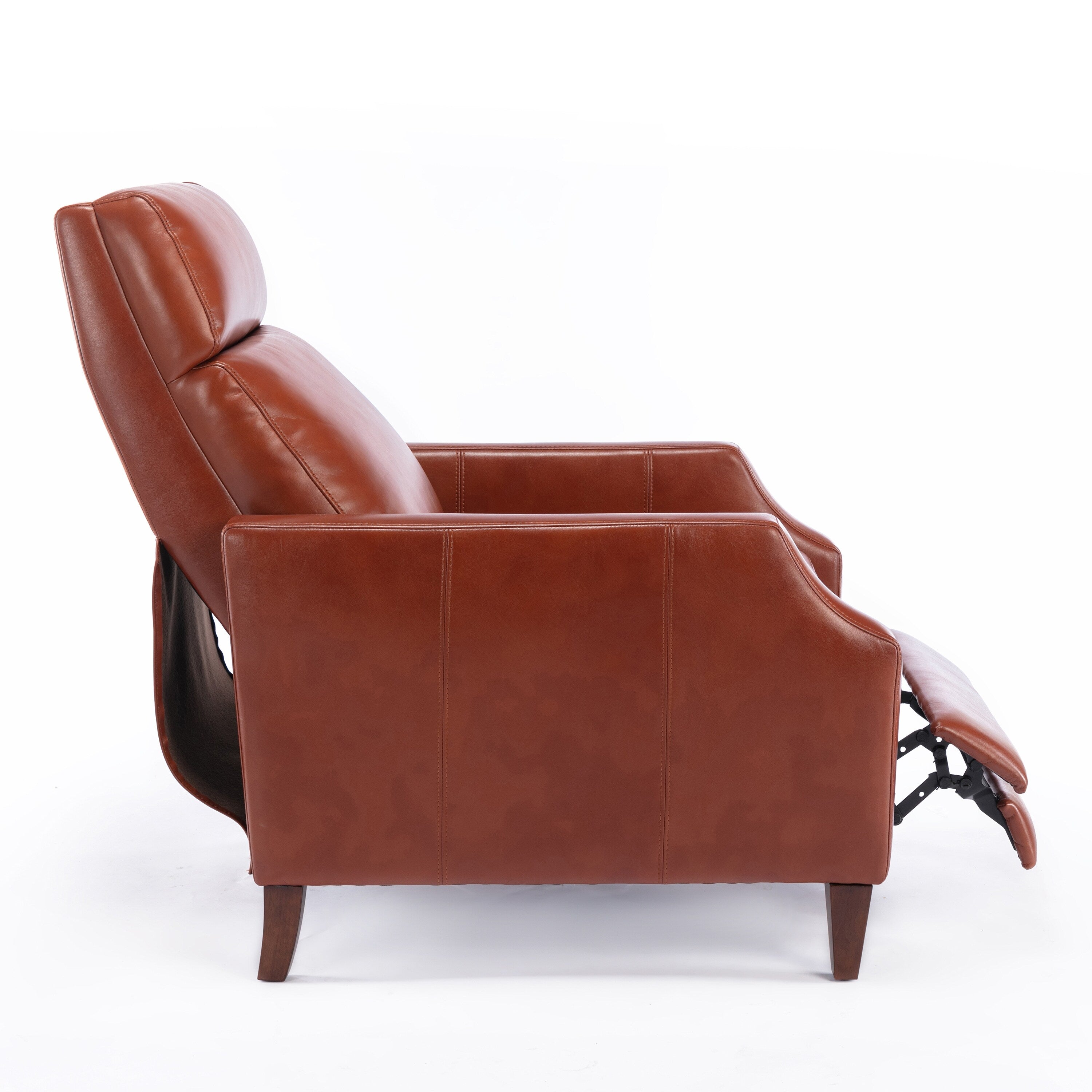 Fauteuil inclinable Biscoe Push Back - Caramel, une option d'assise élégante et confortable pour votre maison
