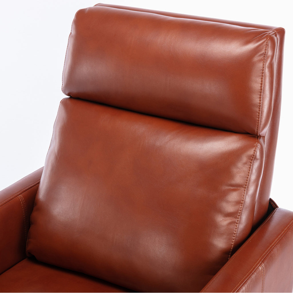 Fauteuil inclinable Biscoe Push Back - Caramel, une option d'assise élégante et confortable pour votre maison