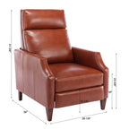 Fauteuil inclinable Biscoe Push Back - Caramel, une option d'assise élégante et confortable pour votre maison