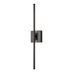 Applique murale linéaire moderne à 1 ampoule, noire/dorée/nickel, à LED, à intensité variable, pour salle de bain
