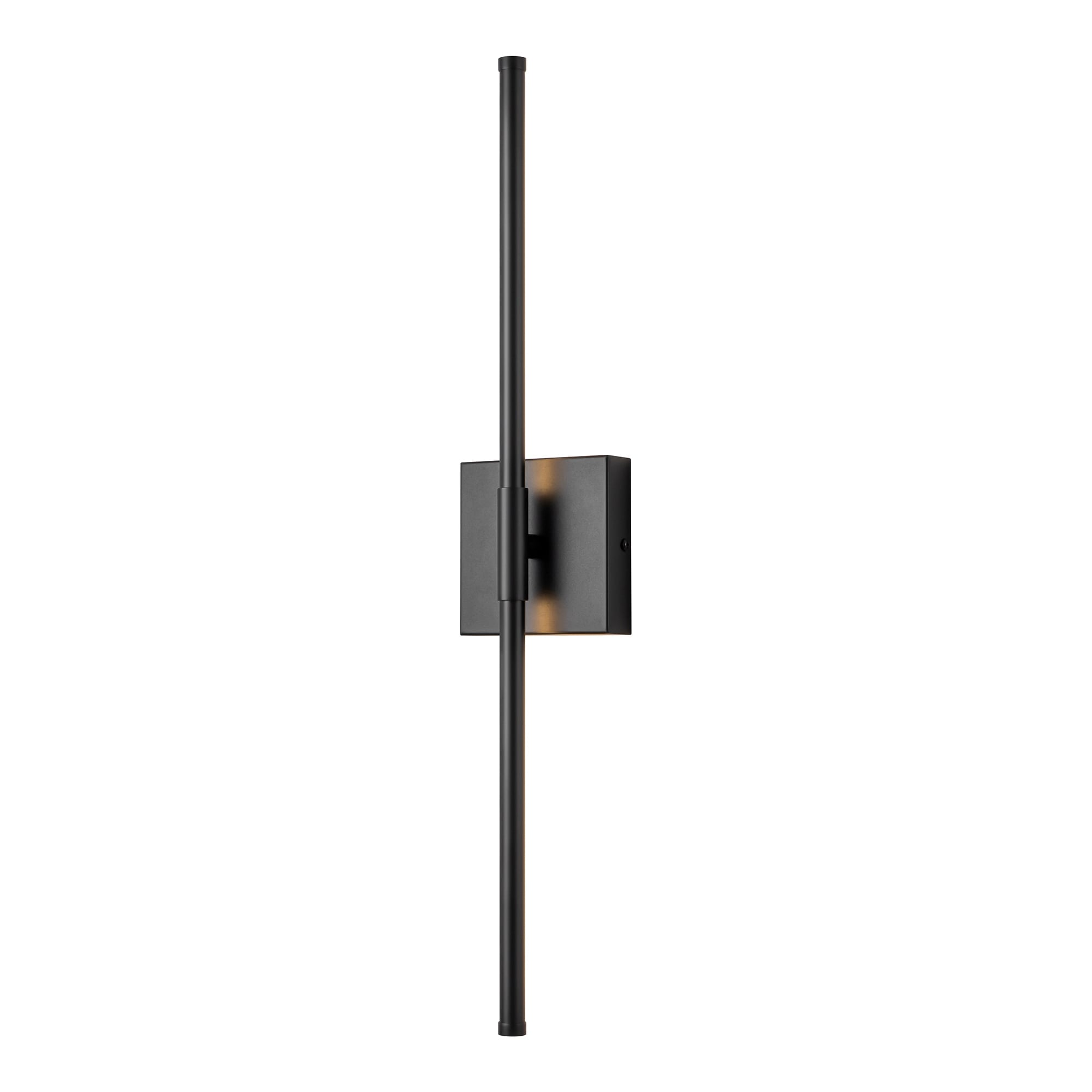 Applique murale linéaire moderne à 1 ampoule, noire/dorée/nickel, à LED, à intensité variable, pour salle de bain