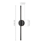 Applique murale linéaire moderne à 1 ampoule, noire/dorée/nickel, à LED, à intensité variable, pour salle de bain