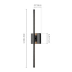 Applique murale linéaire moderne à 1 ampoule, noire/dorée/nickel, à LED, à intensité variable, pour salle de bain