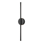 Applique murale linéaire moderne à 1 ampoule, noire/dorée/nickel, à LED, à intensité variable, pour salle de bain