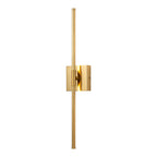 Applique murale linéaire moderne à 1 ampoule, noire/dorée/nickel, à LED, à intensité variable, pour salle de bain