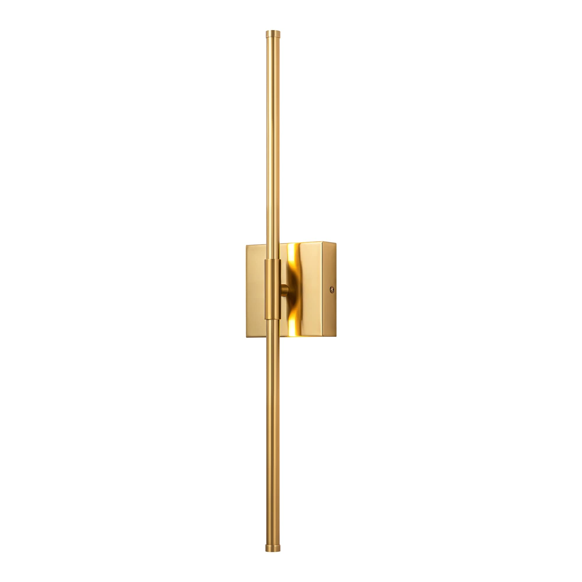 Applique murale linéaire moderne à 1 ampoule, noire/dorée/nickel, à LED, à intensité variable, pour salle de bain