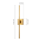 Applique murale linéaire moderne à 1 ampoule, noire/dorée/nickel, à LED, à intensité variable, pour salle de bain
