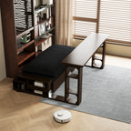 Canapé-lit convertible 3-en-1 noir 52,4 pouces avec système hydraulique et rangement, deux coussins moelleux pour le salon