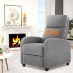 Fauteuil inclinable réglable noir avec 8 modes de massage, soutien lombaire et fonctions de relaxation pour une utilisation en home cinéma
