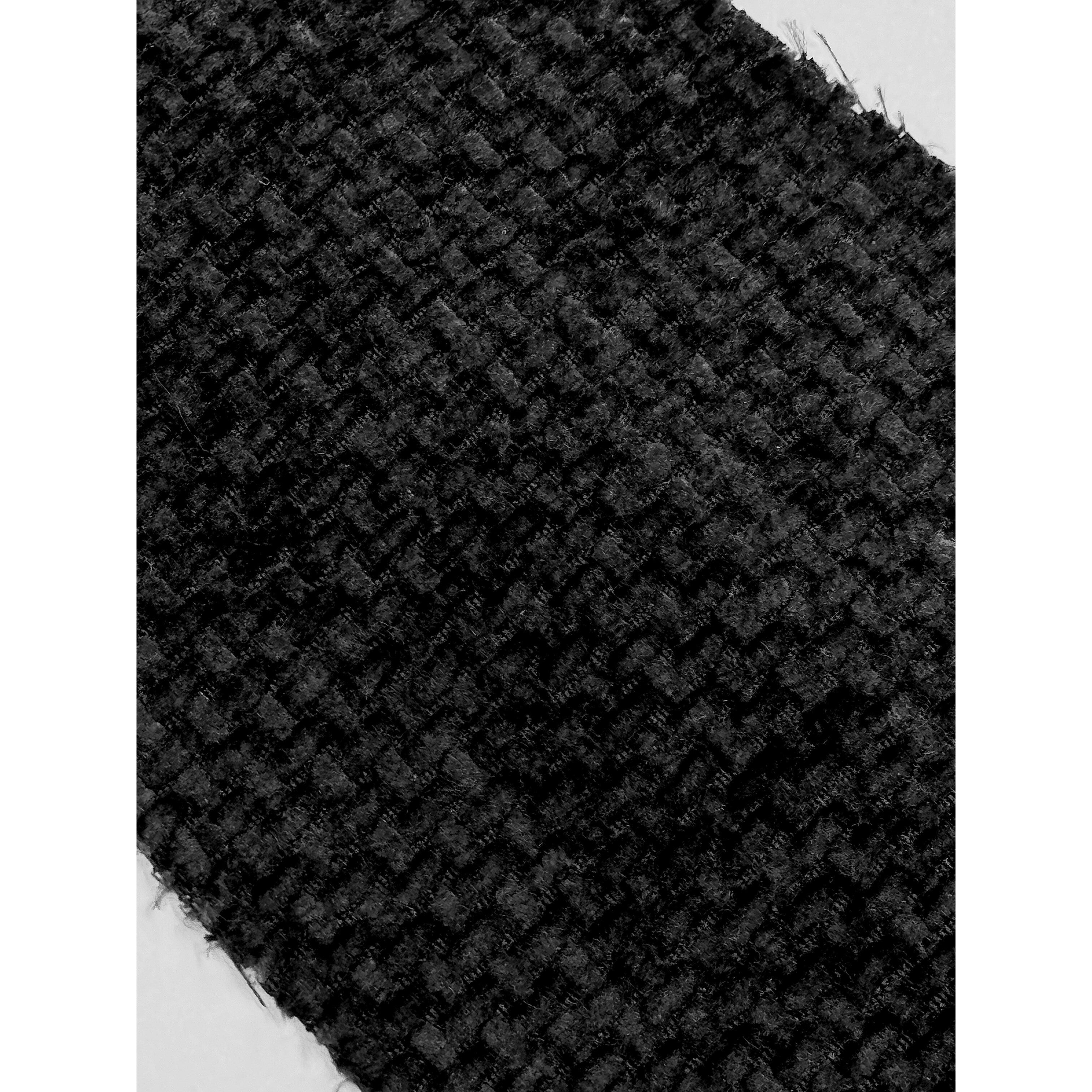 Ensemble de canapés modulaires 6 pièces en chenille noire