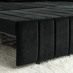 Canapé-lit gigogne 3 places en mousse noire avec tiroirs