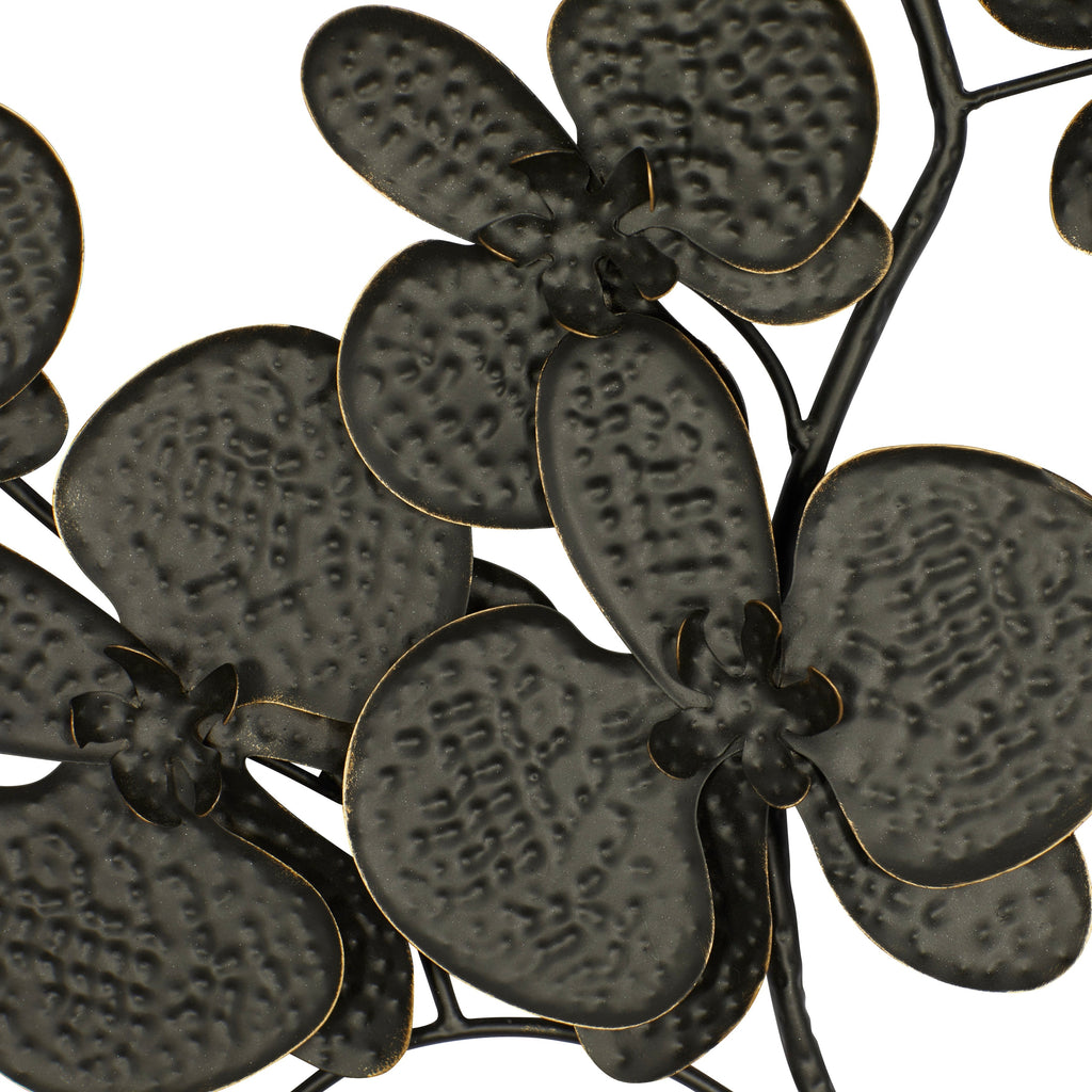 Décoration murale contemporaine en fer noir 46 x 31 x 3