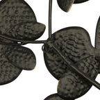 Décoration murale contemporaine en fer noir 46 x 31 x 3