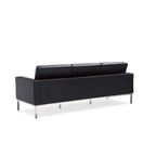 Canapé multiplaces Florence 33''-83'' de largeur en similicuir noir avec clous