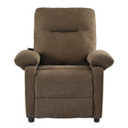 Fauteuil inclinable manuel noir avec massage et chauffage, revêtement en tissu robuste, design portable pour le salon