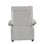 Fauteuil inclinable manuel noir avec massage et chauffage, cadre en bois massif robuste et revêtement en tissu confortable