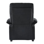 Fauteuil inclinable manuel noir avec massage, chauffage et design portable