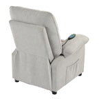 Fauteuil inclinable manuel noir avec massage, chauffage et design portable