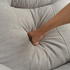 Fauteuil inclinable manuel noir avec massage, chauffage, revêtement en tissu robuste et design portable pour le salon