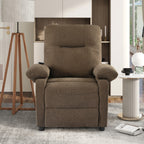 Fauteuil inclinable manuel noir avec massage, chauffage et cadre en bois massif