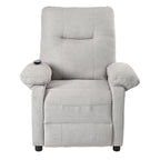 Fauteuil inclinable manuel noir avec massage, chauffage et cadre en bois massif