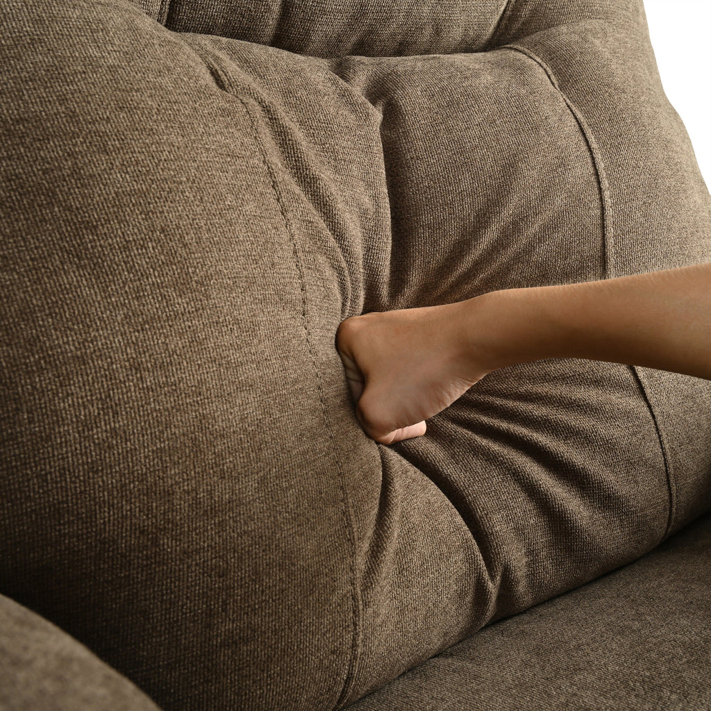 Fauteuil inclinable manuel noir avec massage, chauffage et cadre en bois massif