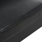 Canapé 3 places noir Mid Century Modern 76,7 PU avec structure en bois de fer pour le salon