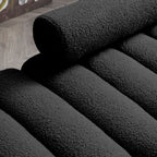 Canapé-lit ottoman noir moderne 53,2 pouces, rembourré en sherpa, avec pieds en métal doré, pour chambre à coucher