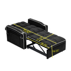 Canapé-lit convertible 3 en 1 noir moderne 70.86 avec dossier réglable et port de chargement USB pour salon